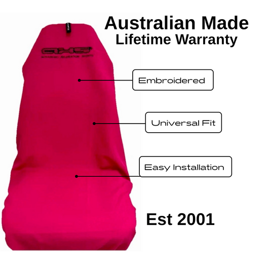 Single AXS Classic Hot Pink Throw Over Slip On Seat Cover