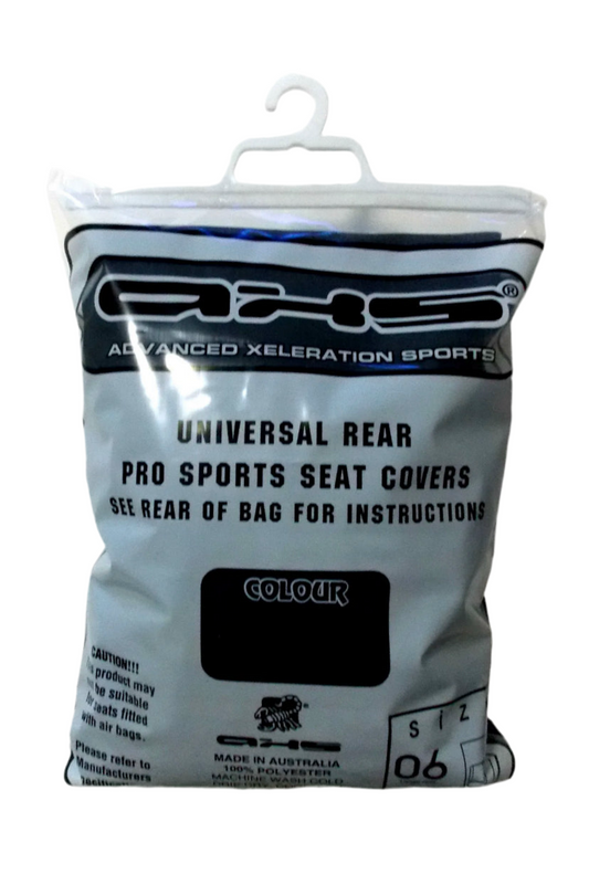 Superior Quality Aussie Made Plain Black AXS Rear Seat Cover Set