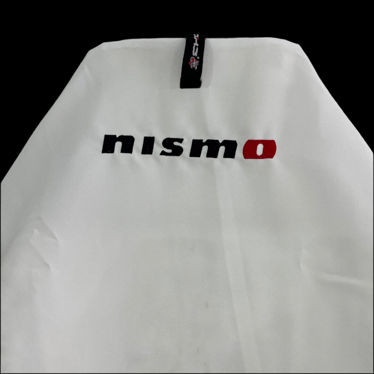 Pair Superior Quality Aussie Made White NISMO NISSAN SKYLINE GTR AXS Throw Over Slip On Car Seat Covers