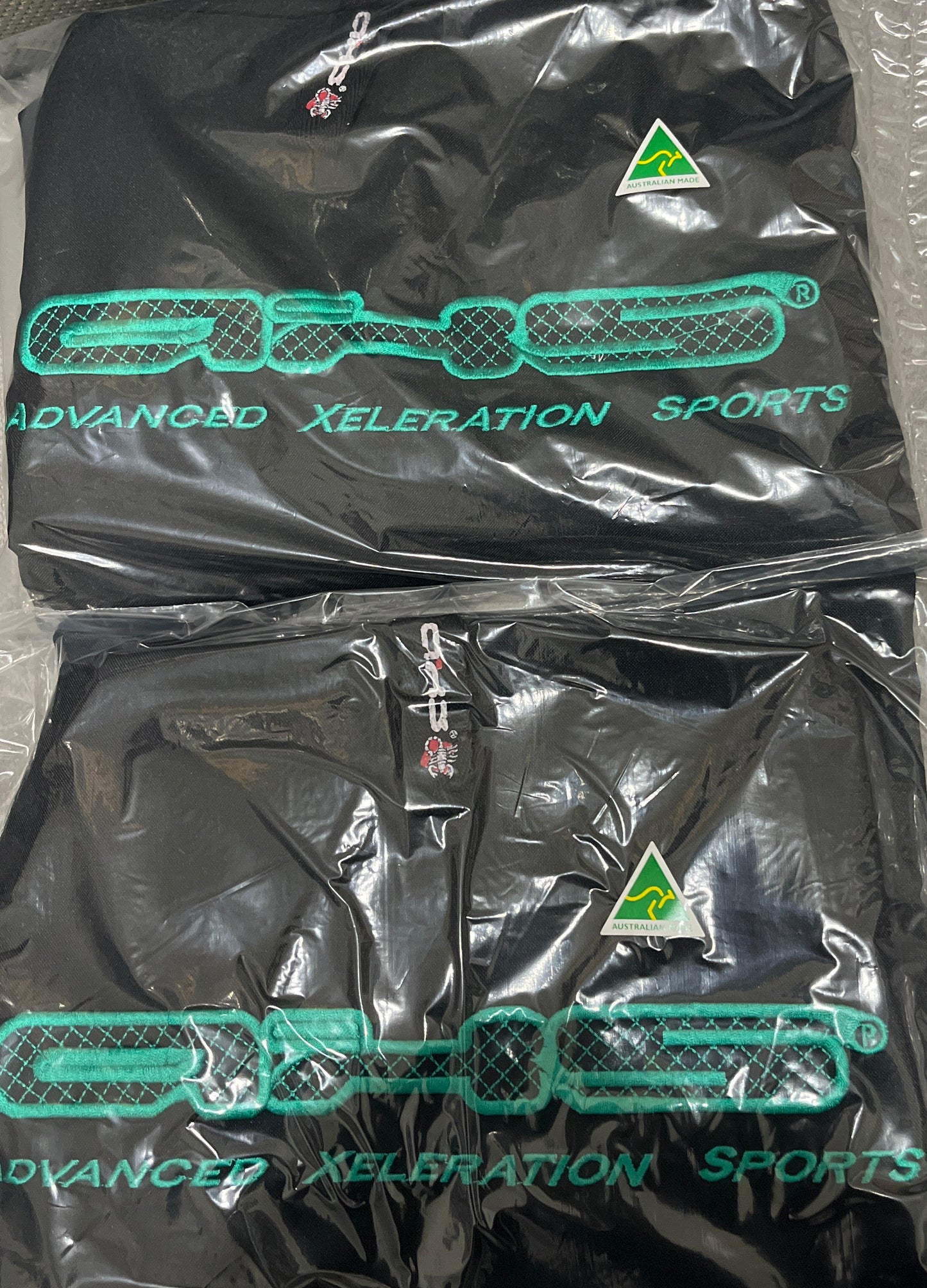 Emerald Green on Black AXS Slip ons