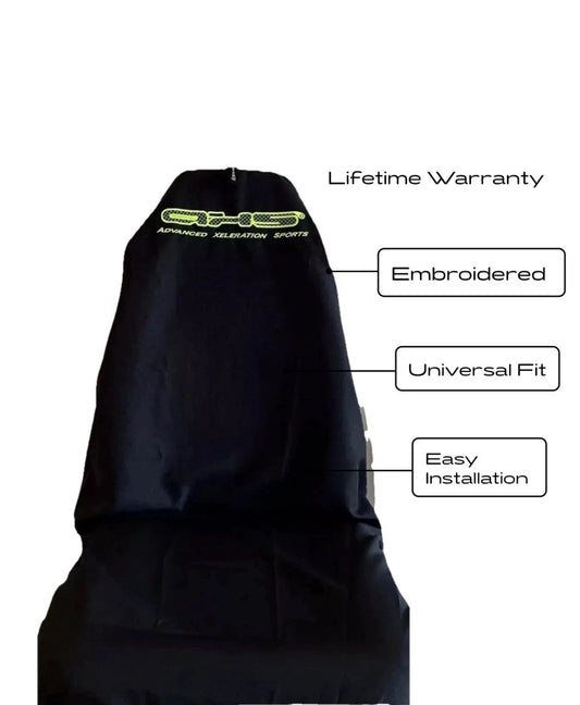 Single AXS Fluro Yellow on Black Throw Over Slip On Car Seat Cover