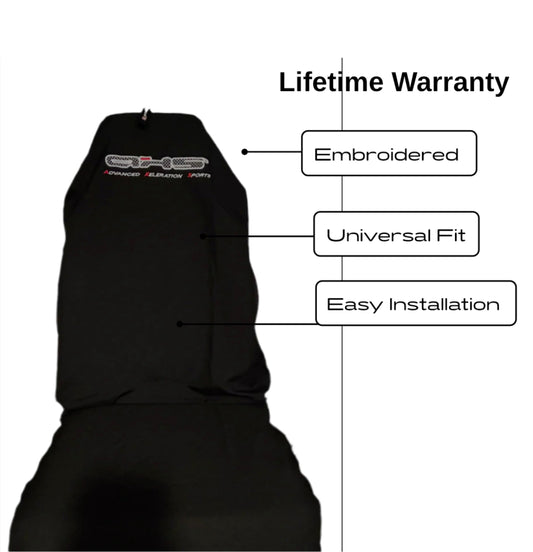 Single Classic AXS Black Throw Over Slip On Seat Cover