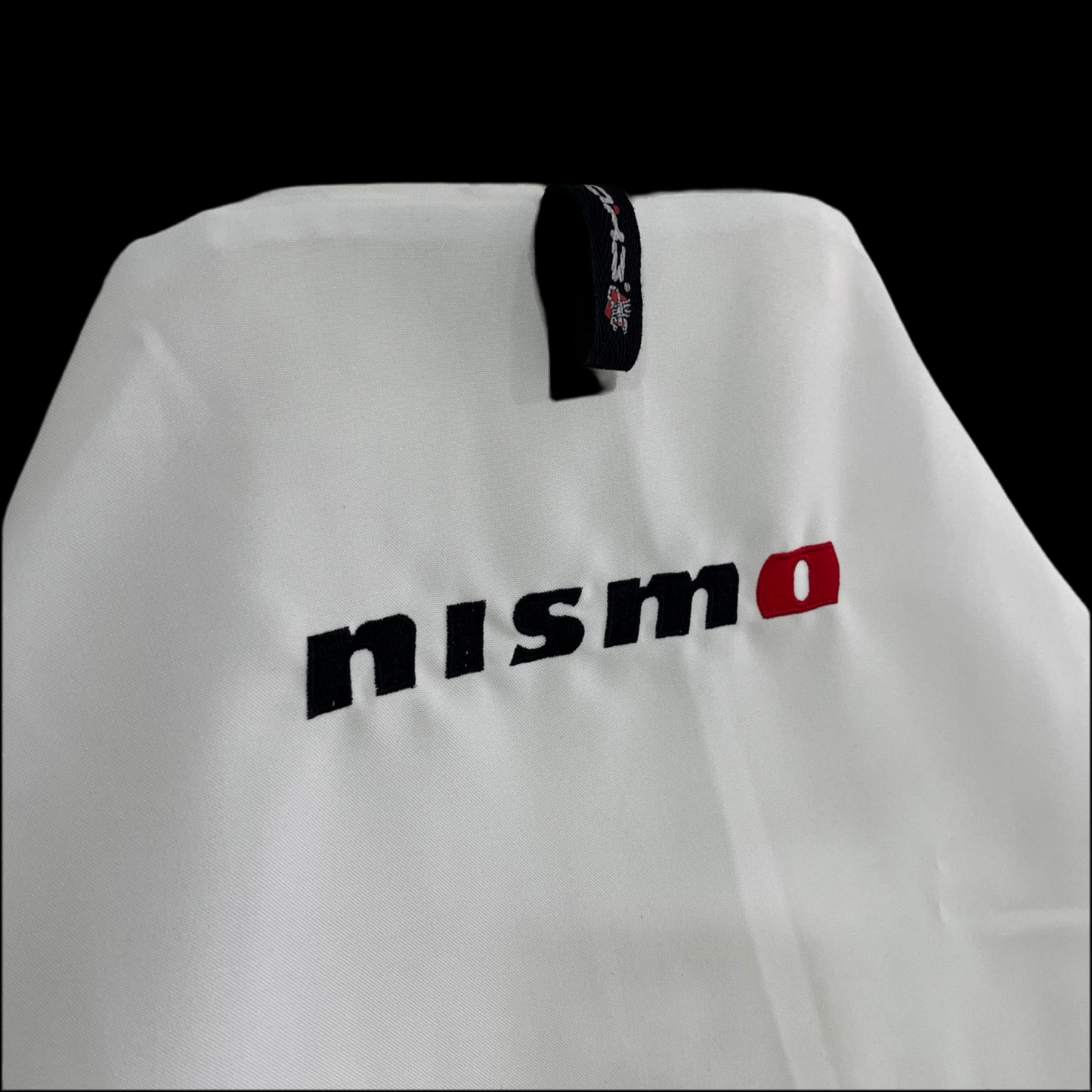 Pair Superior Quality Aussie Made White NISMO NISSAN SKYLINE GTR AXS Throw Over Slip On Car Seat Covers
