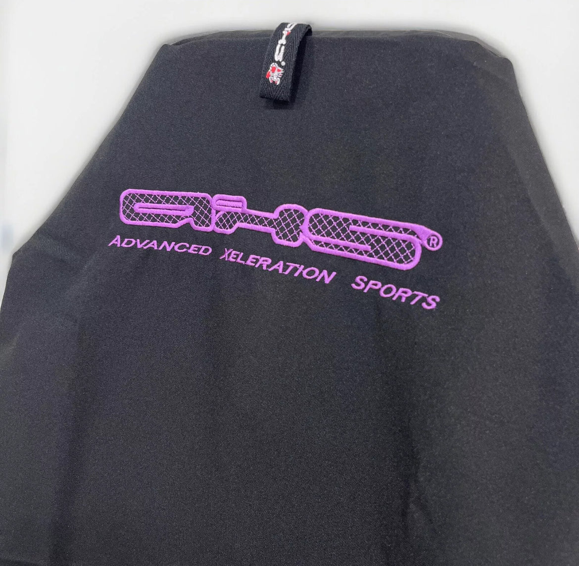 Single AXS Fluro Purple on Black Slip On Throw Over Seat Cover