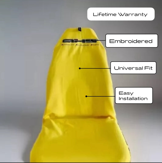 Single AXS Classic Yellow Throw Overs Throw Over Slip On Car Seat Cover