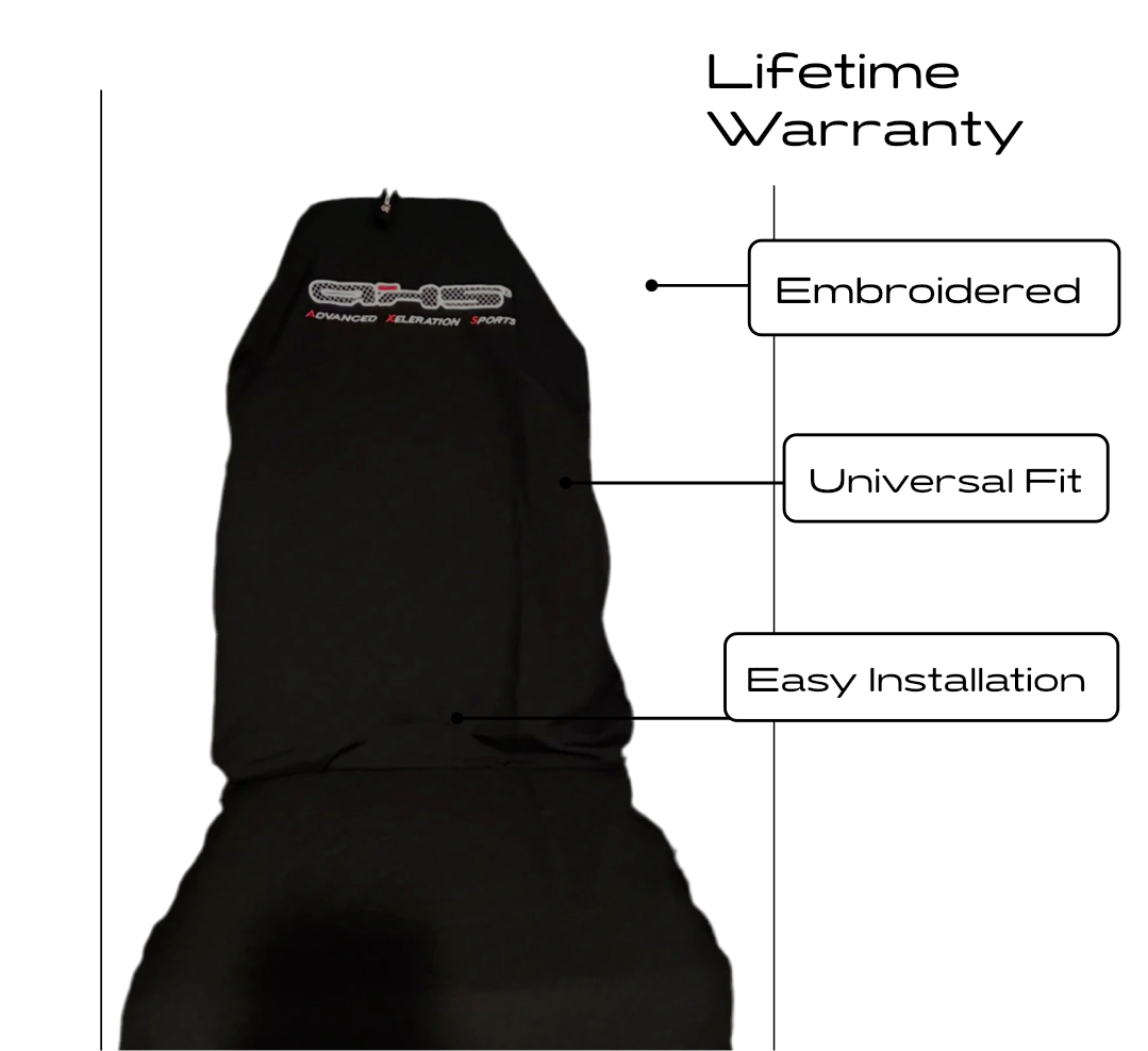 Single Classic AXS Black Throw Over Slip On Seat Cover