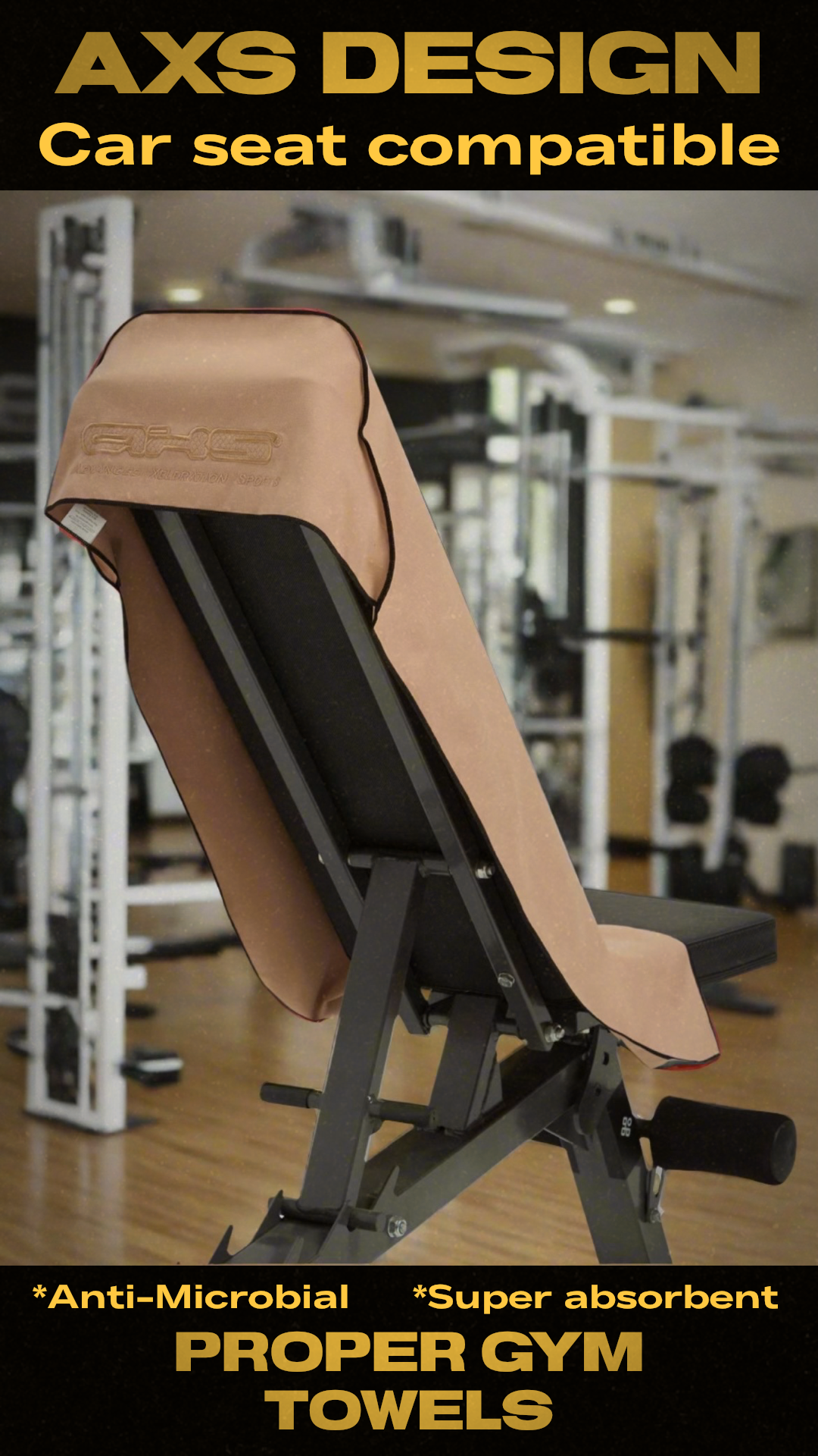 AXS Gym/Car Throw Towel Beige…Save 10 sale now on!!