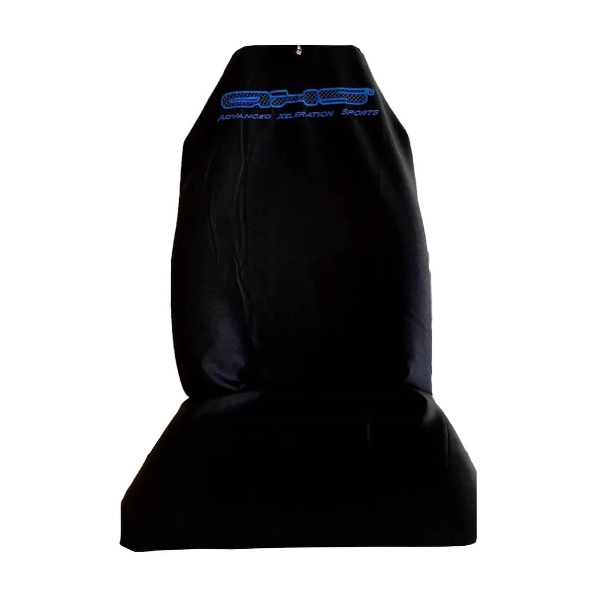 Single AXS Blue on Black Throw Over Slip On Car Seat Cover