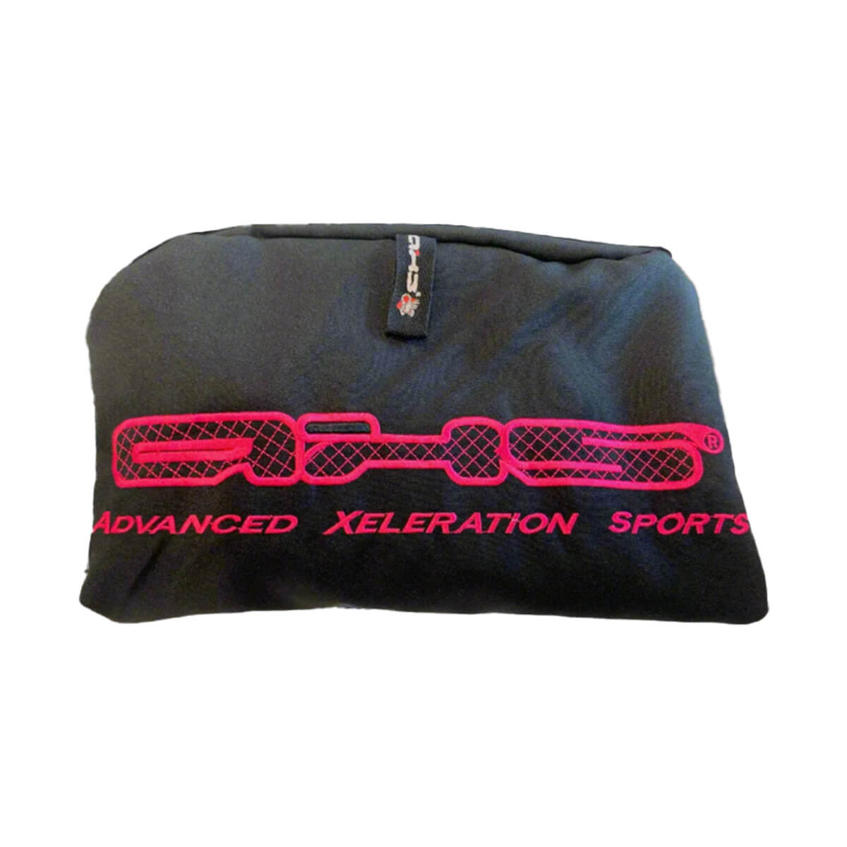 Single AXS Fluro Hot Pink Logo on Black Throw Over Slip On Seat Cover