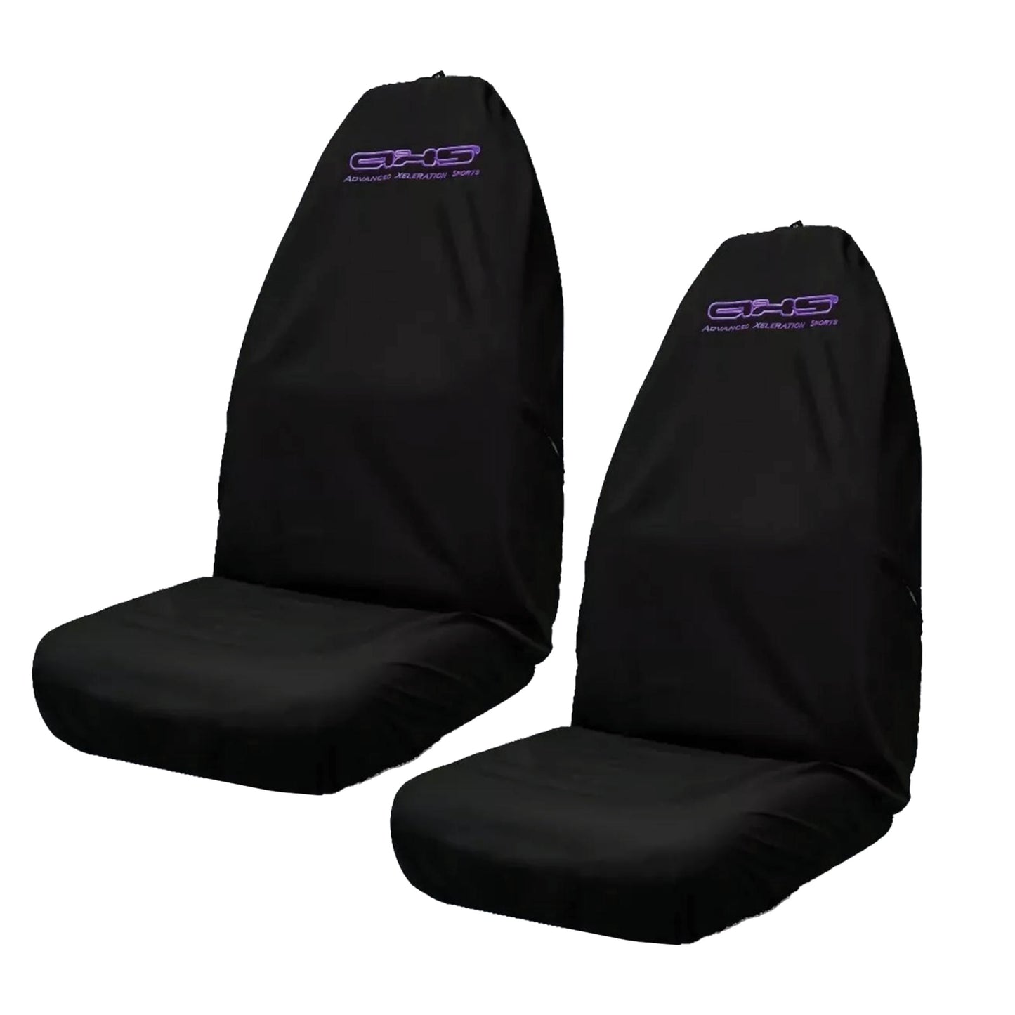 Single AXS Fluro Purple on Black Slip On Throw Over Seat Cover