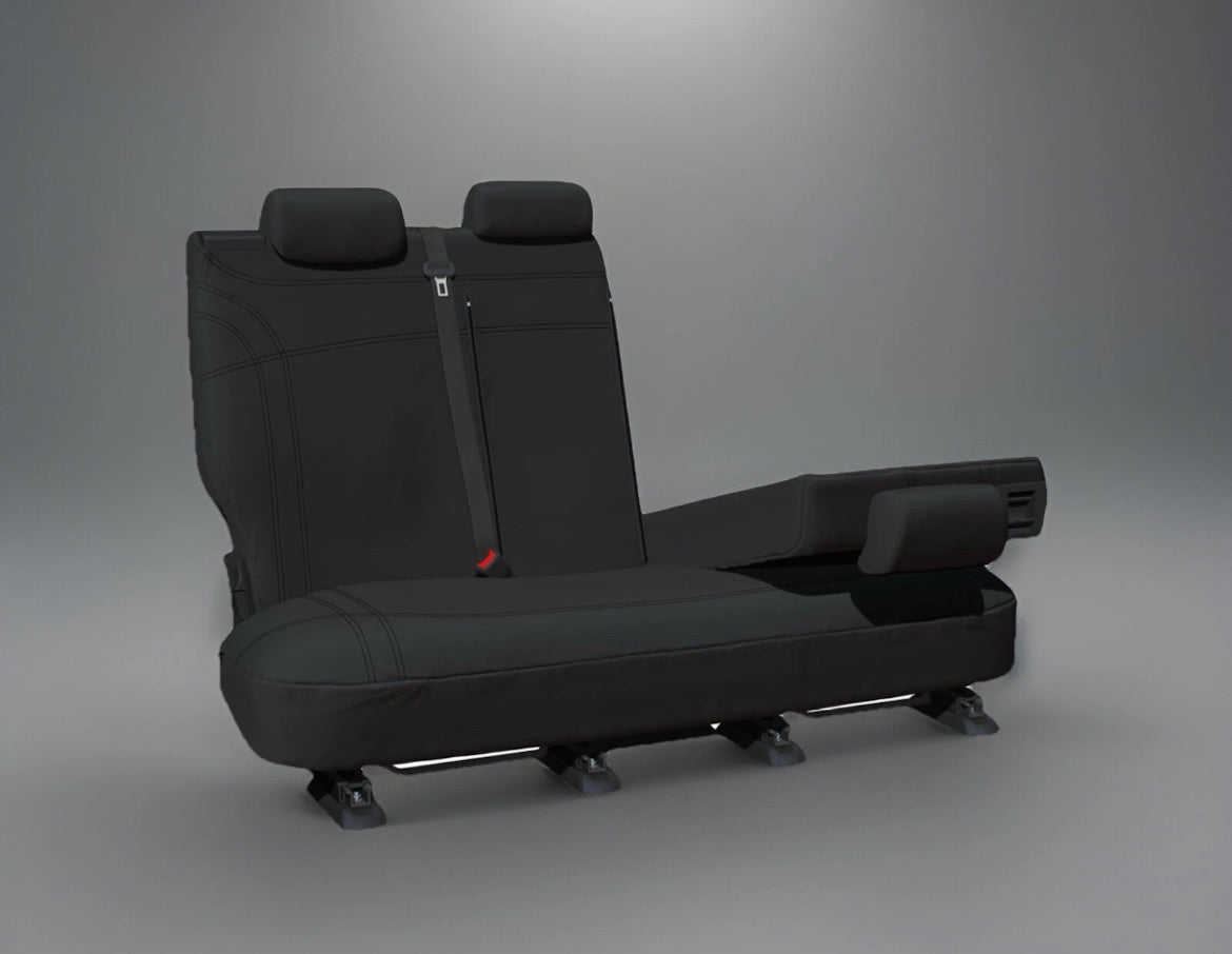 Front and Rear Ford Ranger Raptor Next-Gen 07/2022 - On Superior Quality Jet Black Neoprene AXS Car Seat Covers