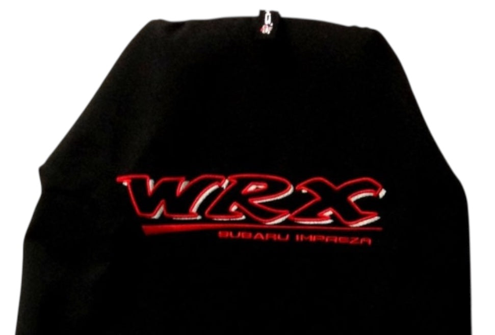🇦🇺 Pair Blue Logo On Black Slip On Sports Seat Covers To Fit WRX Recaro & Bucket Seats