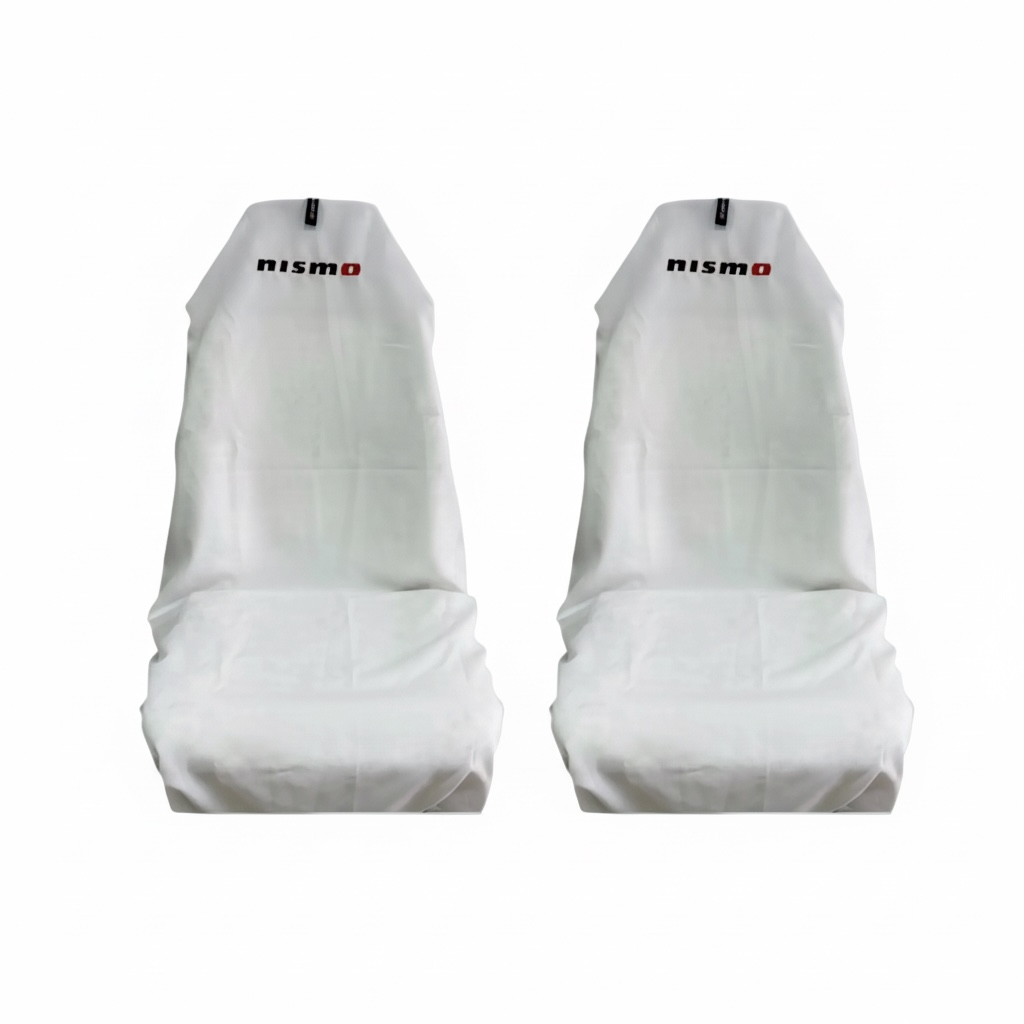 White Nismo Universal Slip-On's - Also fit Recaro & Bride Seats