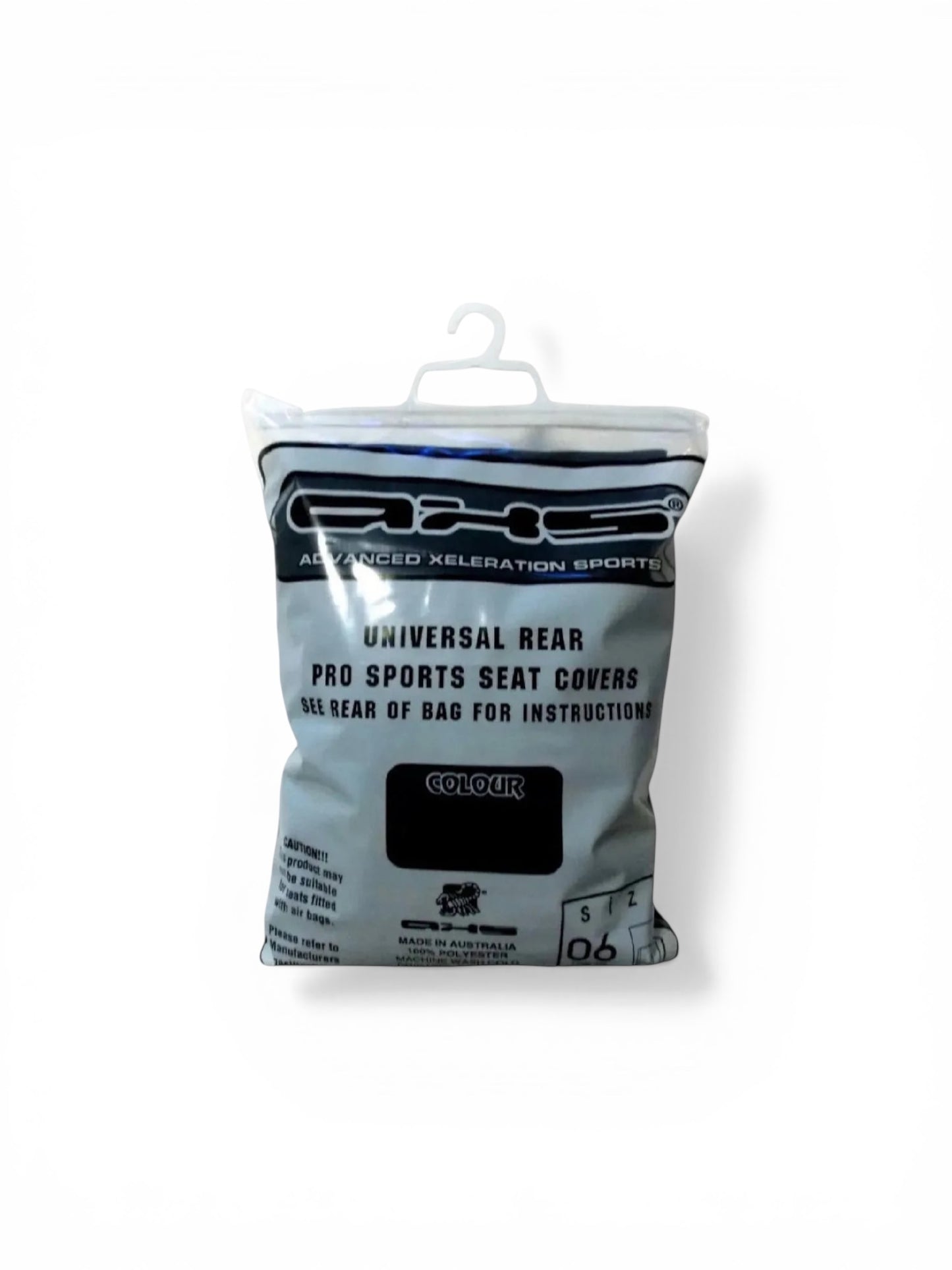 Fluro Red on Black AXS Logo Rear Car Seat Cover Set