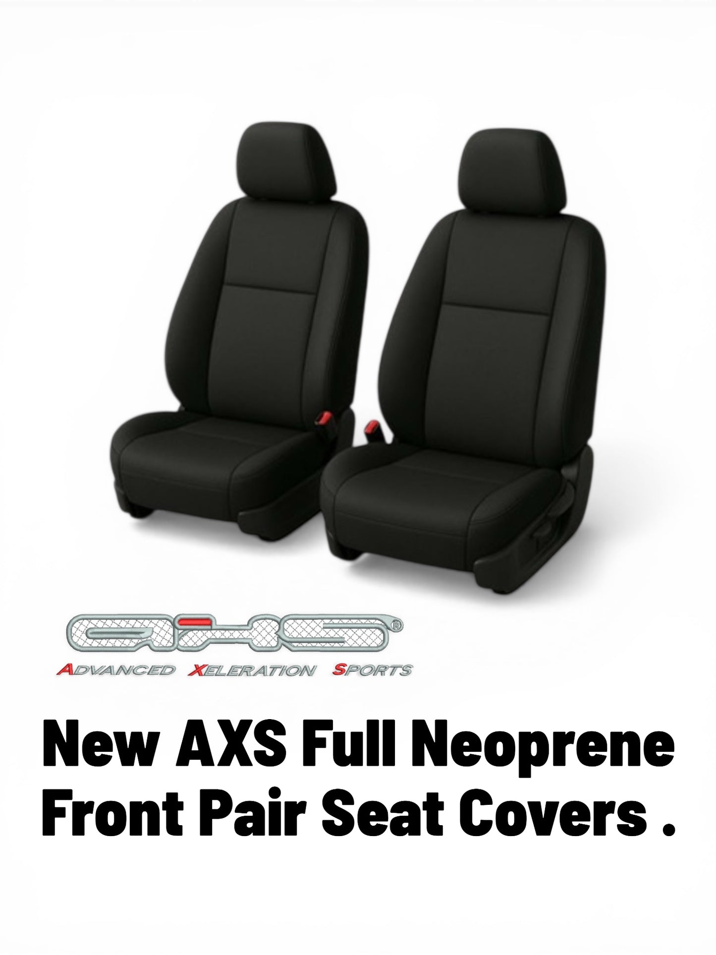 AXS Full Neoprene Seat Covers For Mitsubishi Pajero Pre 2025 Front Pair In Black