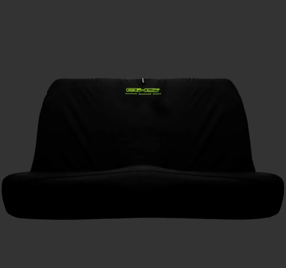 Neon Yellow on Black AXS Universal 2 Piece Bench Style Rear Slip On set