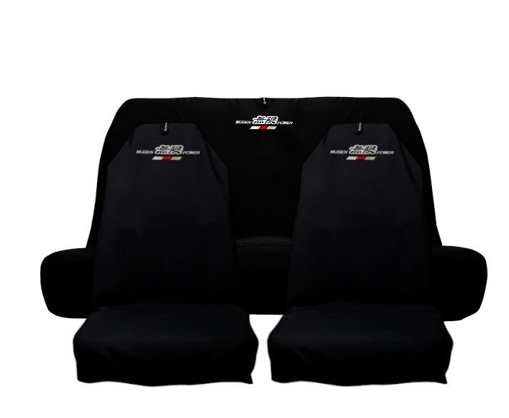 Pair Superior Quality Black MUGEN Pro Sports Slip On Seat Covers 🇦🇺