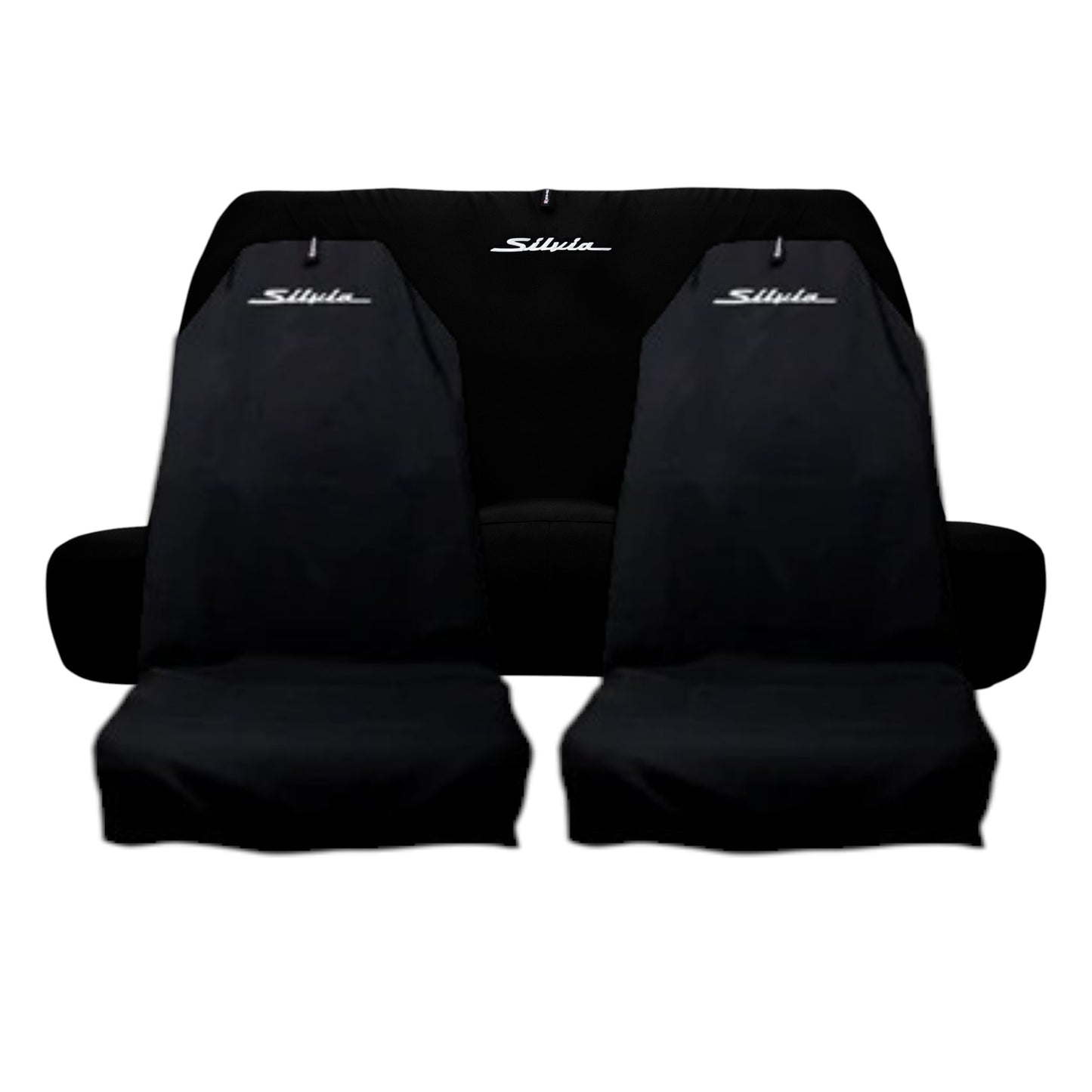 Pair Superior Quality Black SILVIA Pro Sports Slip On Seat Covers 🇦🇺
