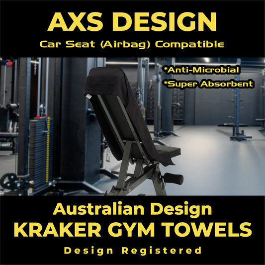 AXS Gym/Car Throw Towel Black