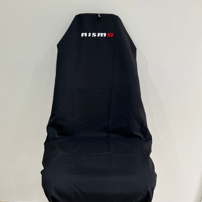 PAIR OF SUPERIOR JET BLACK NISMO NISSAN SKYLINE GTR AXS THROW OVER SEAT COVERS