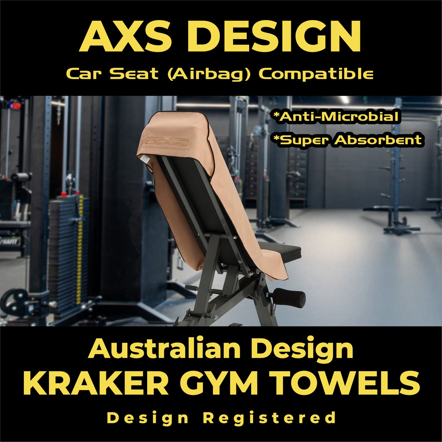 AXS Gym/Car Throw Towel Beige…Save 10 sale now on!!