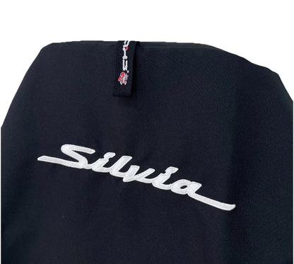 Pair Of Black SILVIA Throw Over Slip On Car Seat Covers AXS Lifetime Warranty