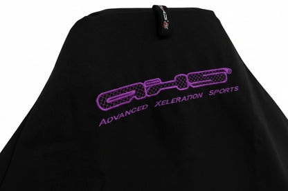 Fluro Purple AXS on Classic Black Pro Sports Seat Cover/s