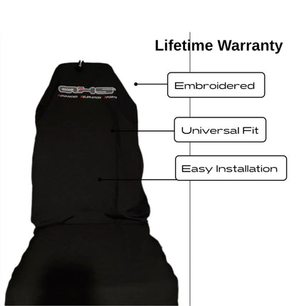 Single Classic AXS Black Throw Over Slip On Seat Cover