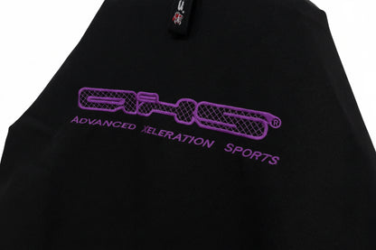 Fluro Purple AXS on Classic Black Pro Sports Seat Cover/s