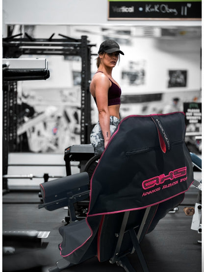 Too🔥.Version 2.0!! Hot Pink on Black AXS Pro Sports Gym bench-Beach-Car Seat Towel (Regular)