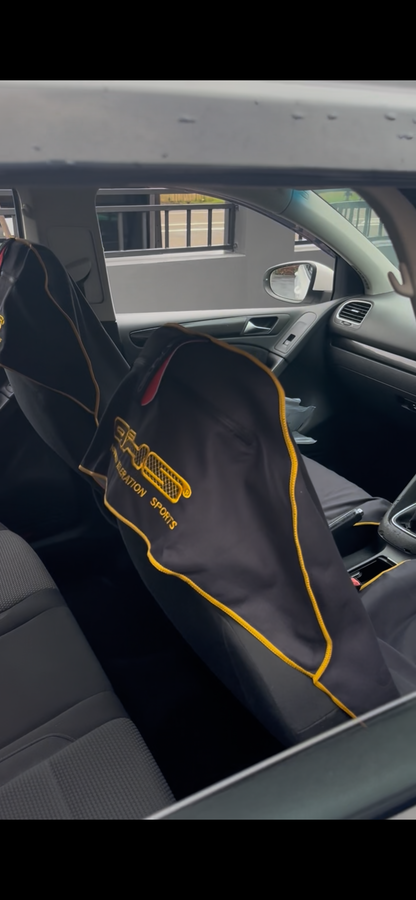 (L) Gold on Black AXS Towel Gym-Beach-Car