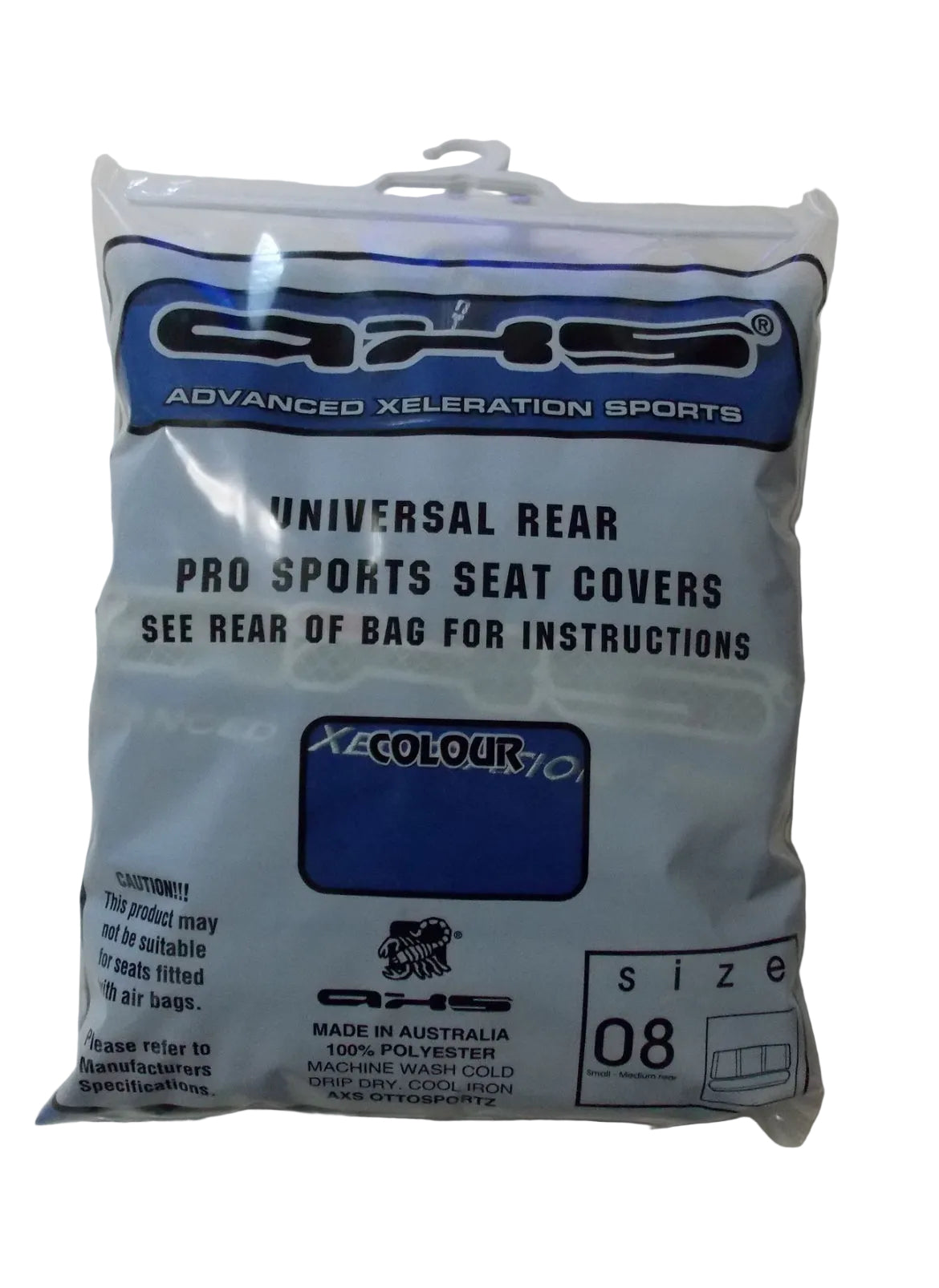 Royal Blue AXS Universal Rear Car Seat Cover Set