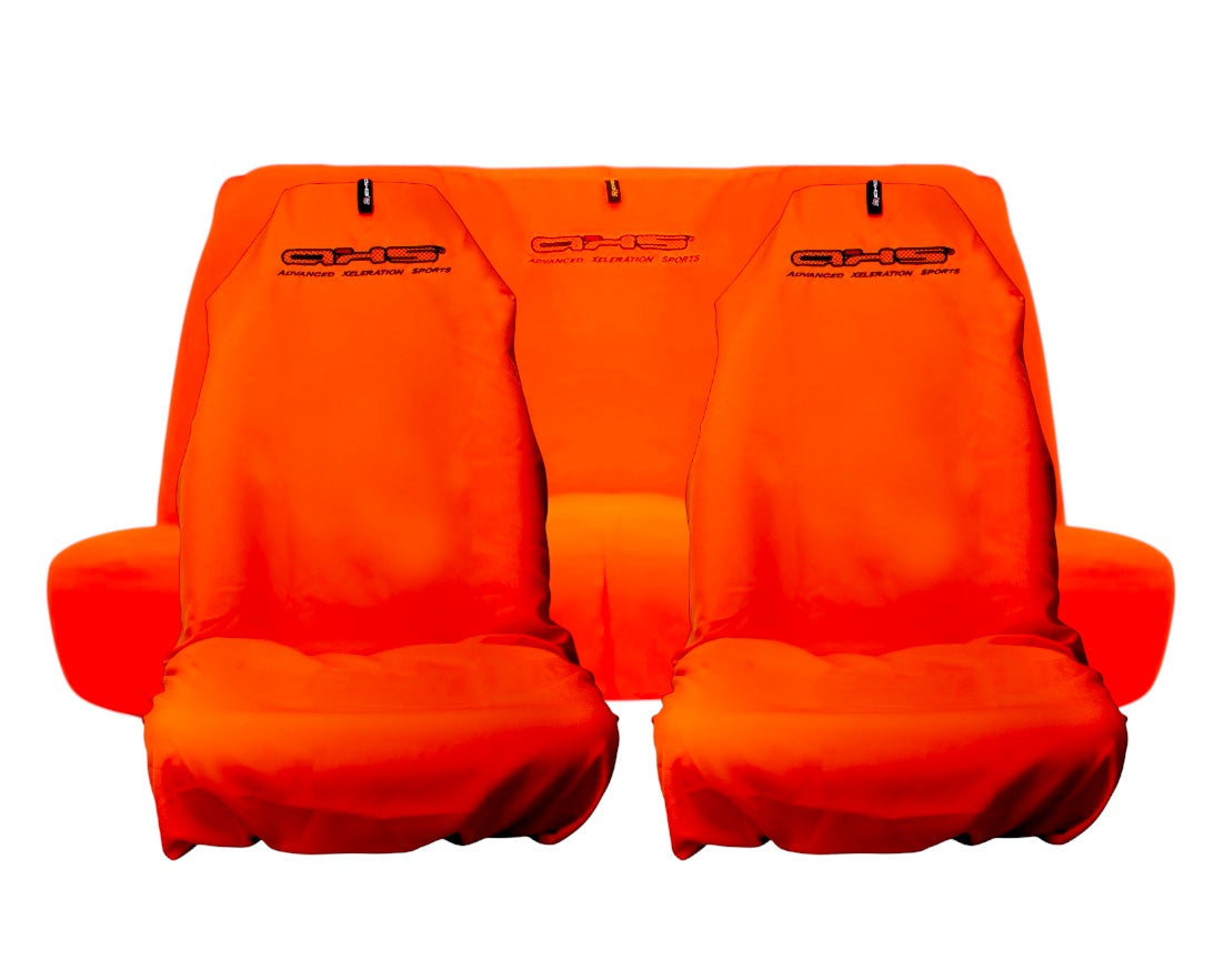 🇦🇺 Hand Made Classic Bright Orange AXS Pro Sports Slip On Seat Covers