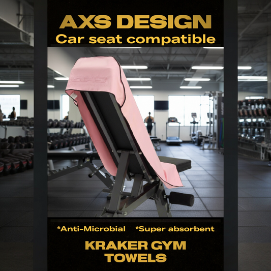 AXS Gym/Car Throw Towel Blush Pink
