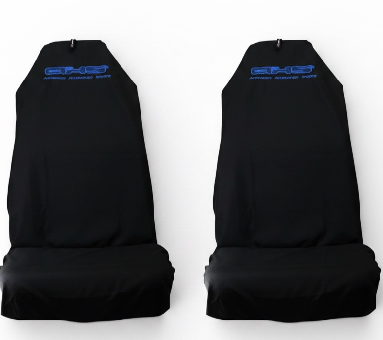 🇦🇺 Hand Made Fluro Blue on Black AXS Slip-on Pro Sports Seat Covers