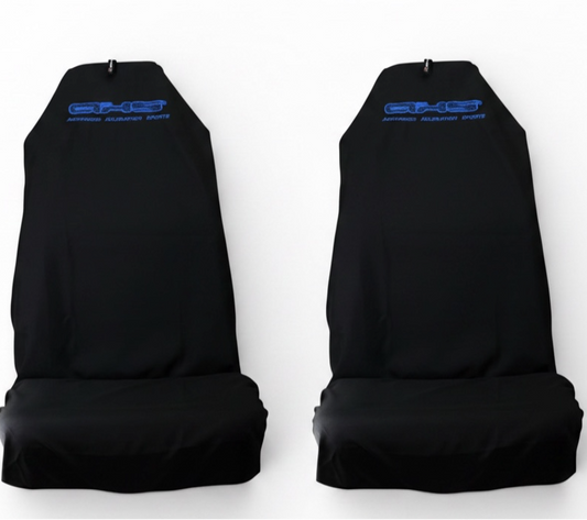 🇦🇺 Hand Made Fluro Blue on Black AXS Slip-on Pro Sports Seat Covers