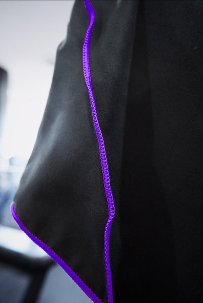 Just Landed! Version 2.0 Purple on Black AXS Pro Gym bench-Beach-Car Seat Towel (L)