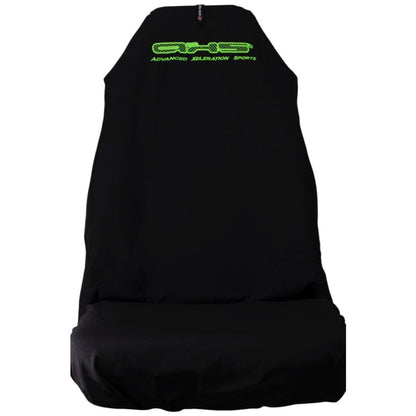 🇦🇺 Hand Made Viper Green Logo on Classic Black AXS Slip On Pro Sports Seat Covers