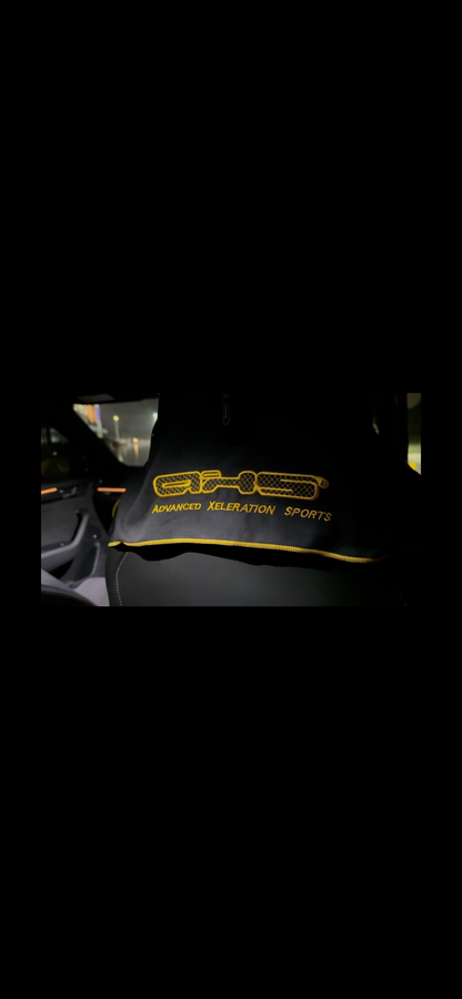 (L) Gold on Black AXS Towel Gym-Beach-Car