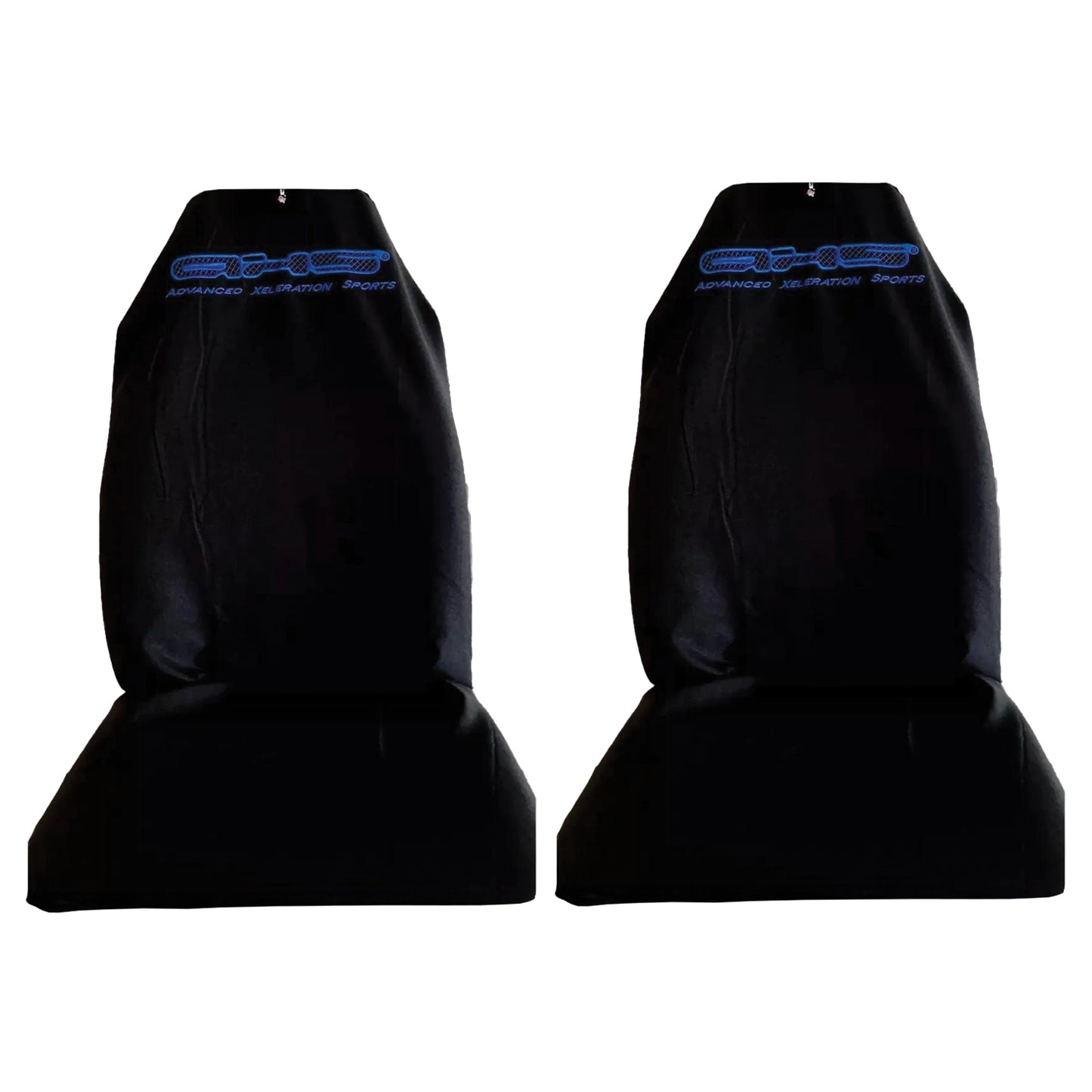 AXS Fluro Blue on Black Slip On Seat Cover