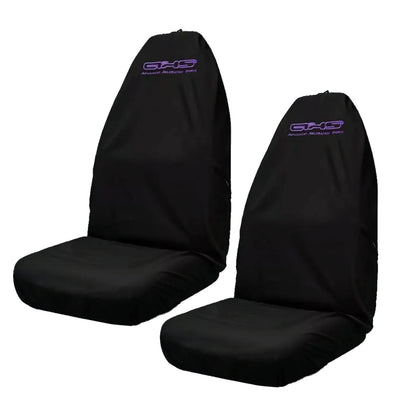 AXS Fluro Purple on Black Slip On Seat Cover