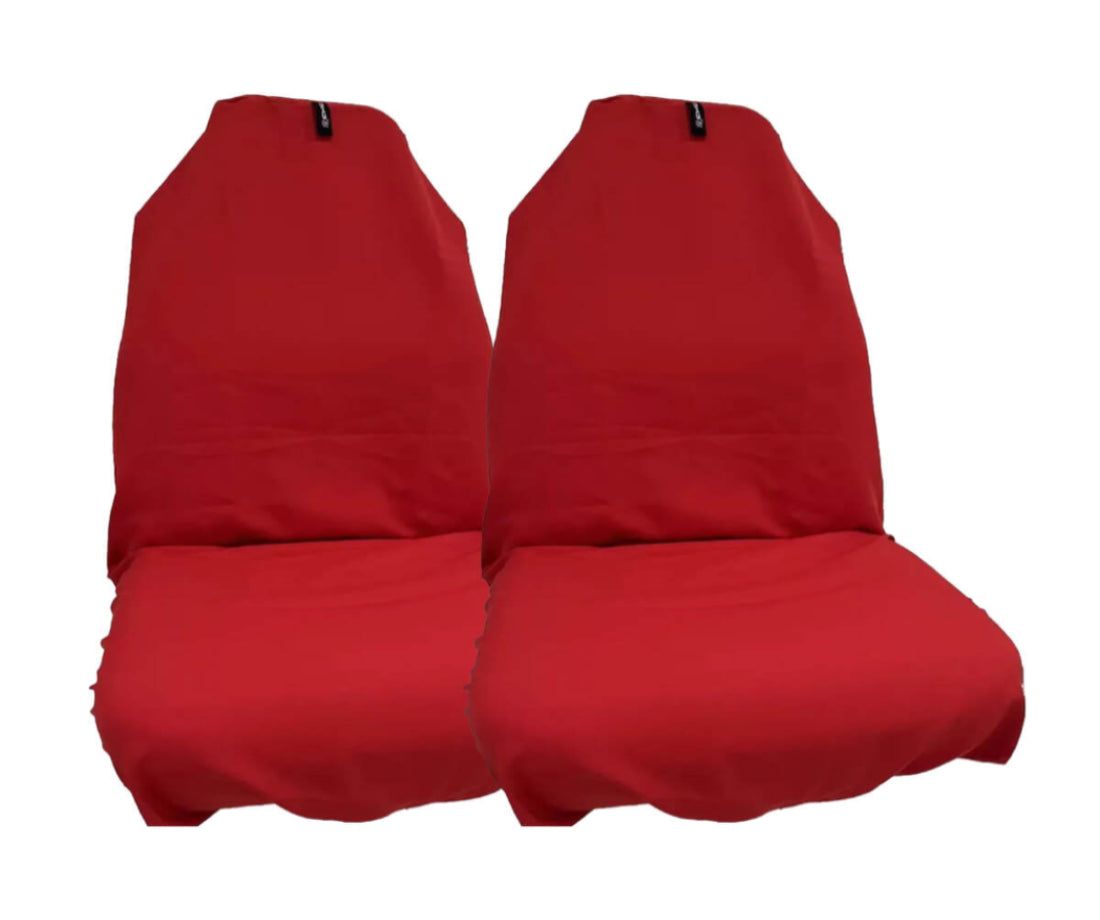 Classic Plain Red AXS Pro Sports Slip On Seat Covers Suit Recaro and Bride Seats 🇦🇺