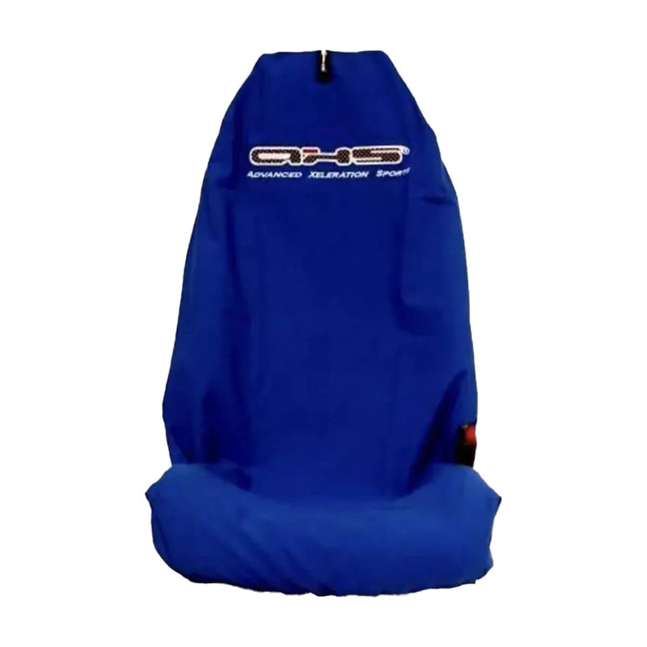 2pcs Black Orange GT Racing Style Throw Over Slip On Car Seat Covers