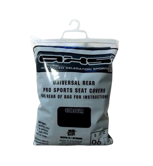 Plain Black AXS Rear Car Seat Cover Set