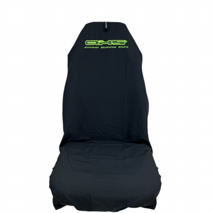 AXS Fluro Green on Black Slip On Seat Cover