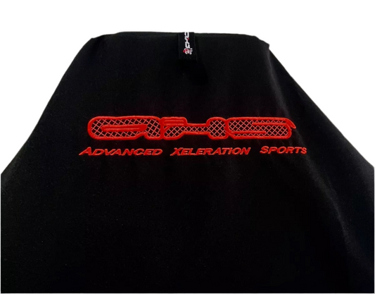 🇦🇺 Hand Made Fluro Orange AXS On Black Pro Sports Slip On Seat Covers
