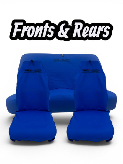🇦🇺 Hand made AXS Classic Royal Blue Slip-on Pro Sports Recaro-Bride Seat Covers