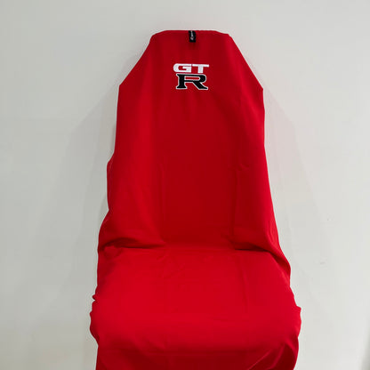 2 x RED NISSAN SKYLINE GTR THROW OVER SLIP ON SEAT COVERS, AXS LIFETIME WARRANTY