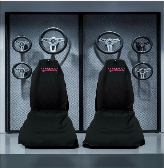 Pink on Black WRX Universal Slip-On's - fit Recaro & Bride Seats