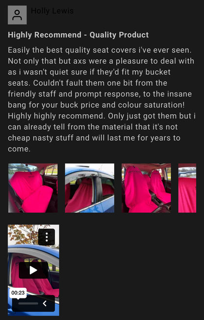 Classic Hot Pink Universal AXS Slip-On's Also fit Recaro & Bride Seats